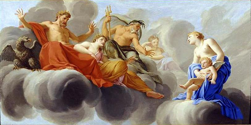 Vénus présente l'amour à Jupiter - Eustache Le Sueur