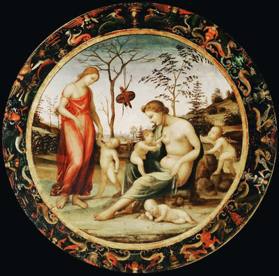 Vénus terrestre avec Éros et Vénus céleste avec Antéros et deux autres cupidons - Il Sodoma (Giovanni Antonio Bazzi)