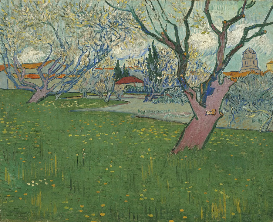 Vergers en fleurs, vue sur Arles - Vincent van Gogh