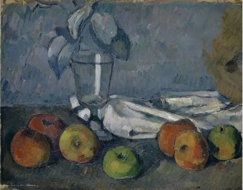 Verre et pommes - Paul Cézanne