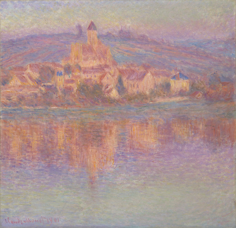 Vétheuil au soleil couchant, Chicago W1645 – Claude Monet