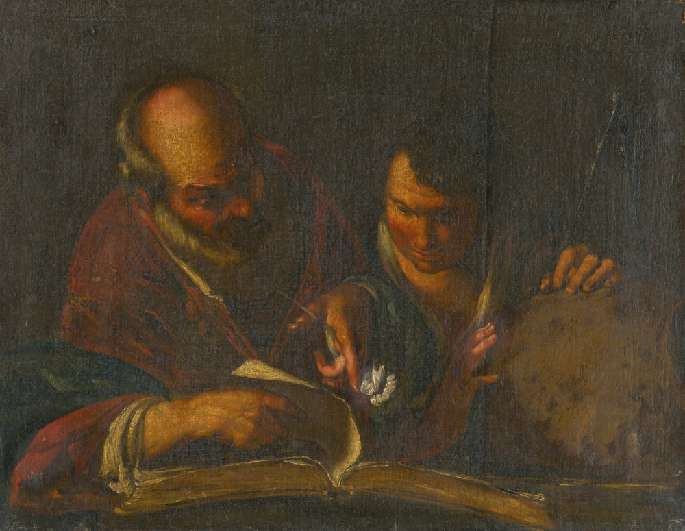 Vieil homme avec un élève - Bernardo Strozzi image 1 reproduction réalisée par Alpha Reproduction