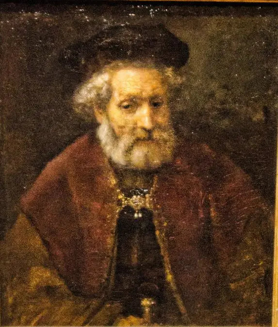 Vieil homme avec une barbe et un béret - Rembrandt