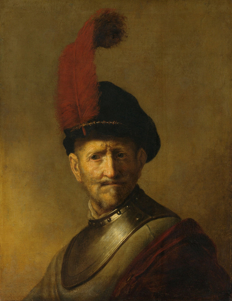 Vieil homme en costume militaire – copie d’après Rembrandt