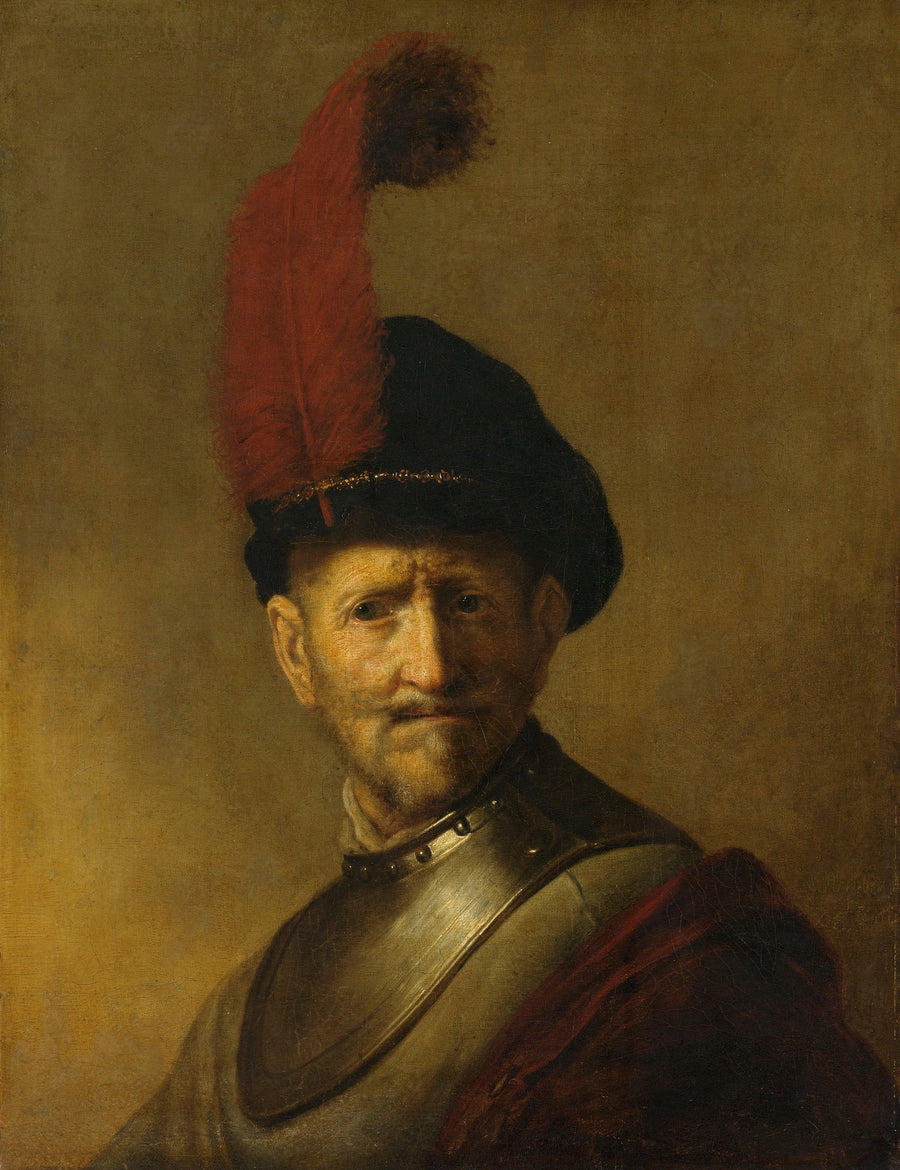 Vieil homme en costume militaire – copie d’après Rembrandt