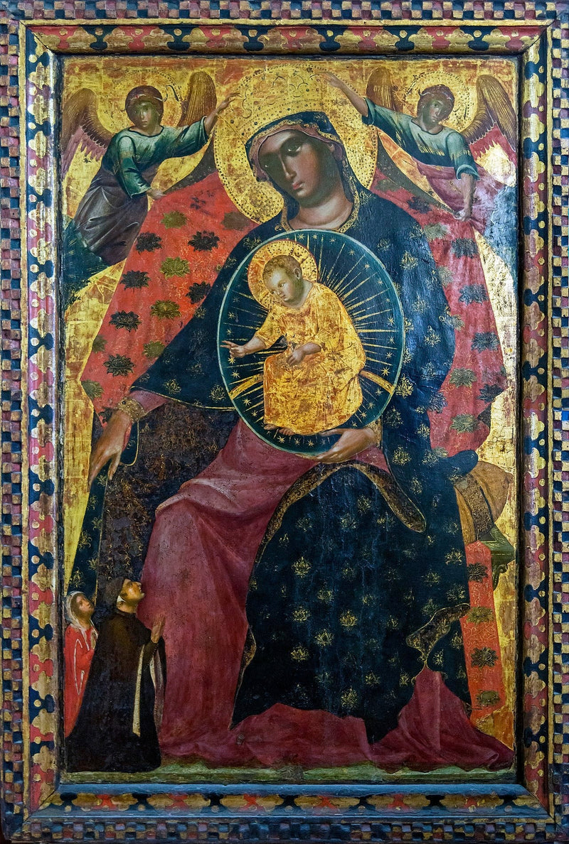 Vierge à enfant avec deux commanditaires - Paolo Veneziano
