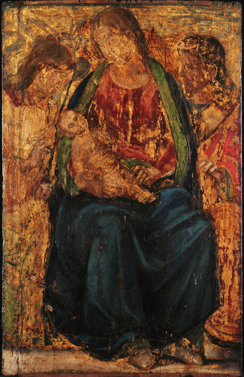 Vierge à l'Enfant avec l'archange Gabriel et un saint non identifié - Luca Signorelli
