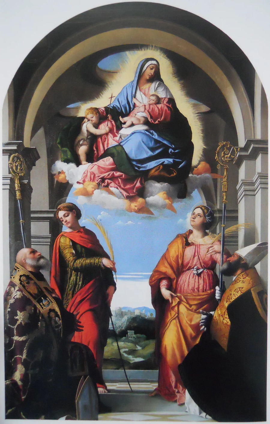Vierge à l'Enfant avec des saints - Alessandro Bonvicino