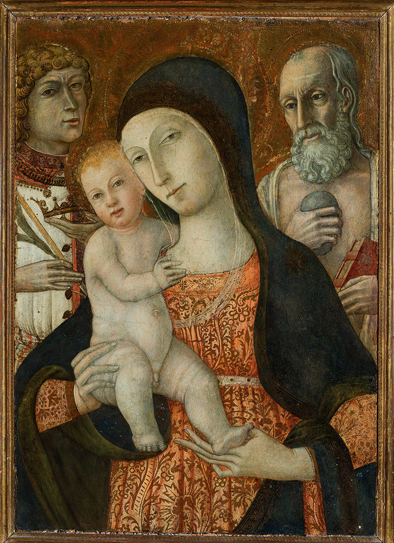 Vierge à l'enfant avec les saints Miniatus et Jérôme - Matteo di Giovanni