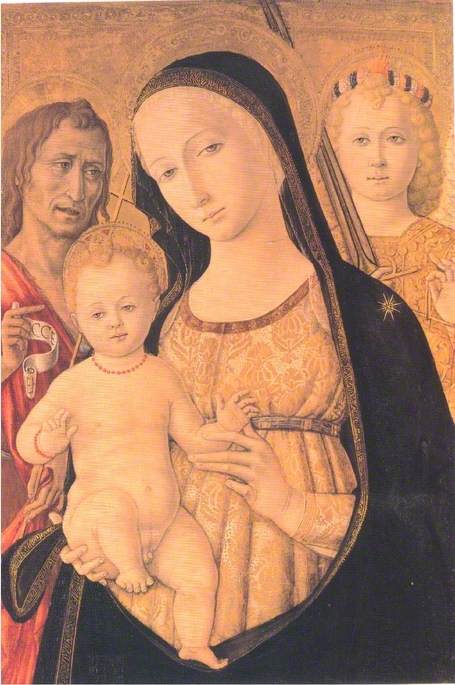 Vierge à l’Enfant avec saint Jean-Baptiste et saint Michel archange - Matteo di Giovanni - Alpha Reproduction