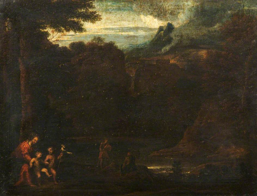 Vierge à l'Enfant avec saint Jean - Domenichino image 1 tableau peint à l’huile sur toile