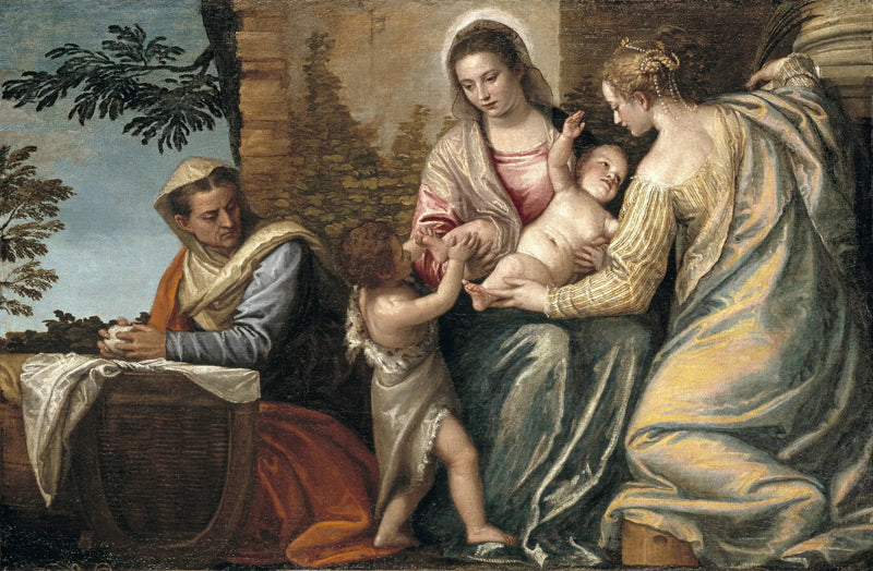 Vierge à l'Enfant avec sainte Élisabeth, saint Jean le Baptiste enfant et sainte Catherine - Paul Véronèse