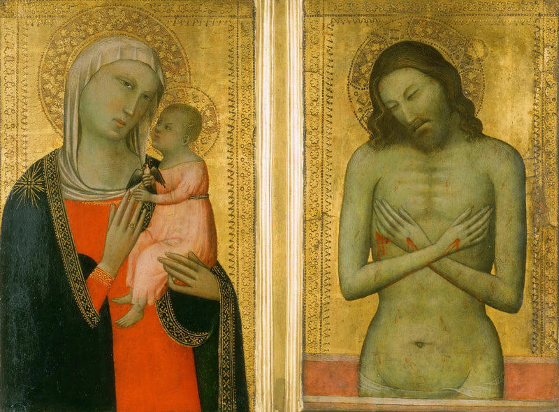 Vierge à l'Enfant ; Christ de douleur - Allegretto Nuzi