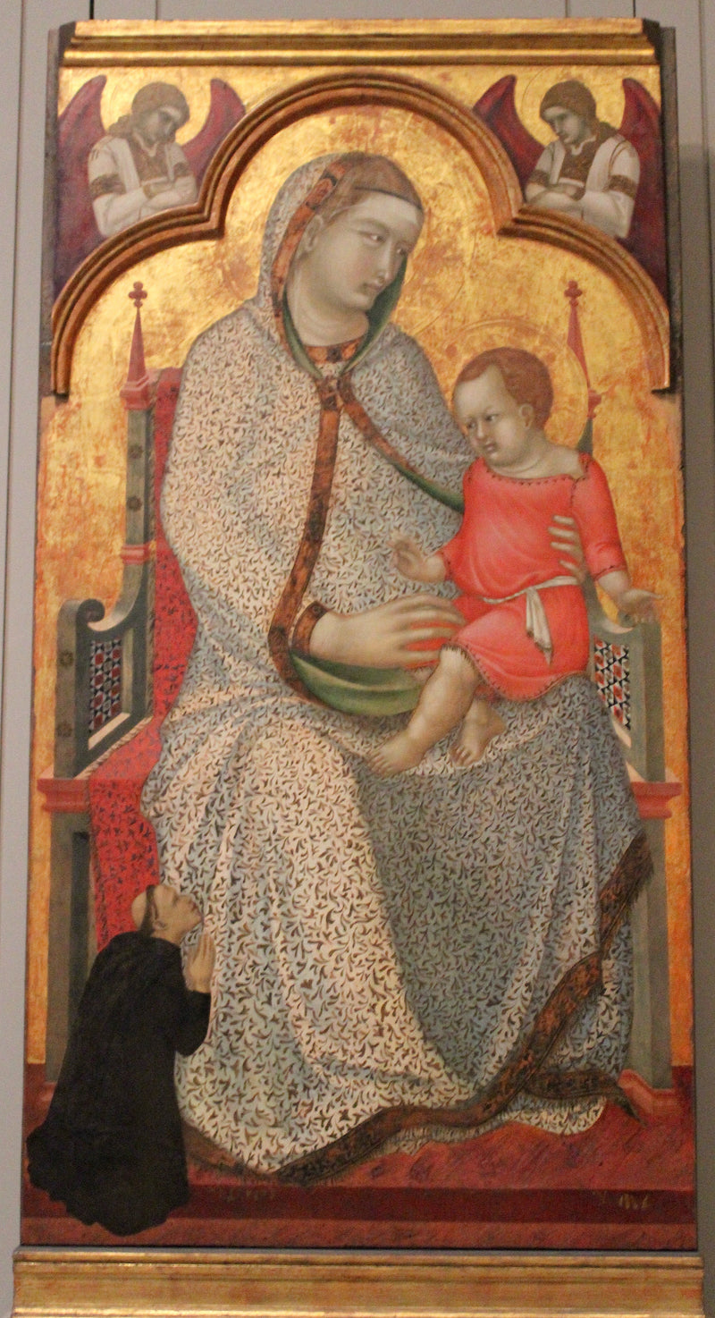 Vierge à l'Enfant en majesté avec Donateurs et Anges - Pietro Lorenzetti