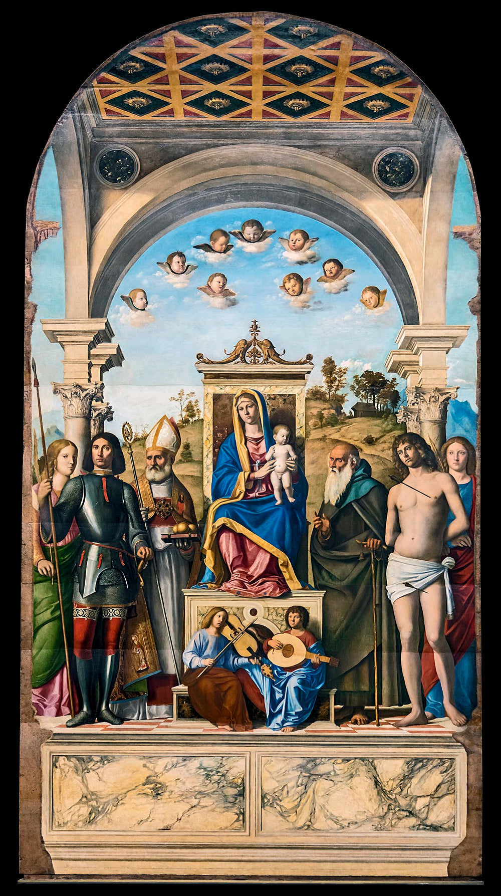 Vierge à l’Enfant intronisée avec les saints - Cima da Conegliano - Alpha Reproduction