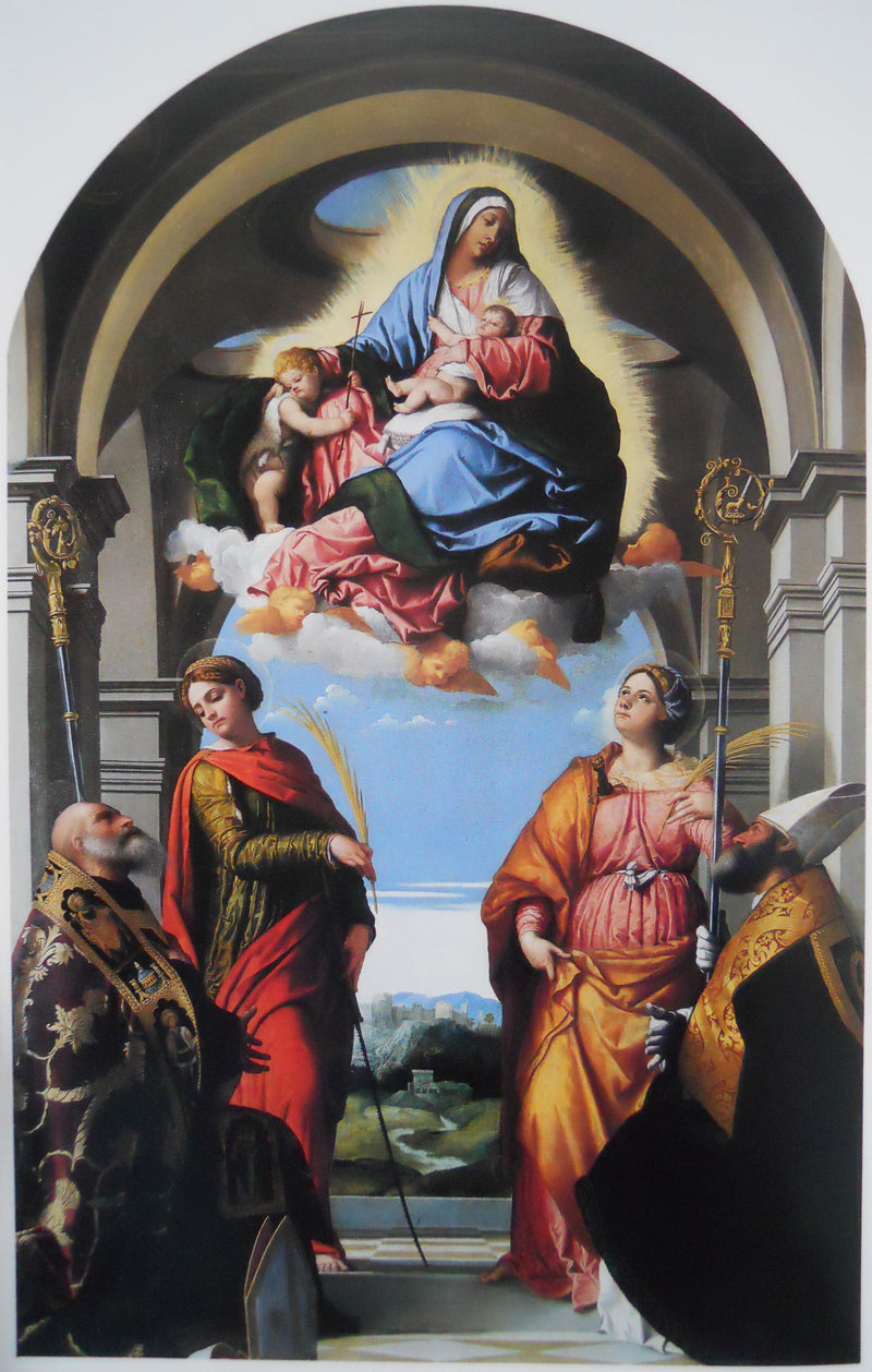 Vierge à l'Enfant avec des saints - Alessandro Bonvicino