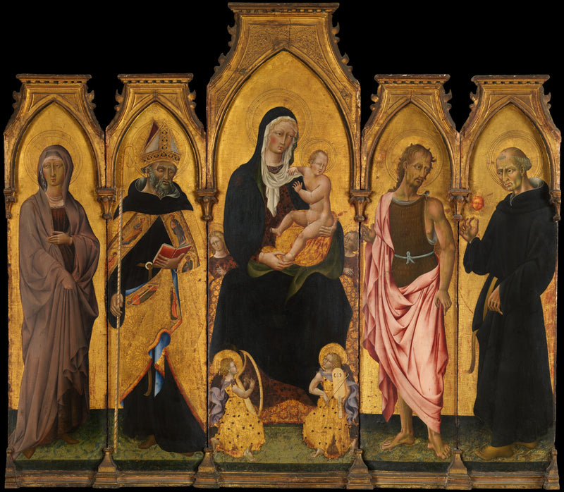 Vierge à l'Enfant avec des saints - Giovanni di Paolo