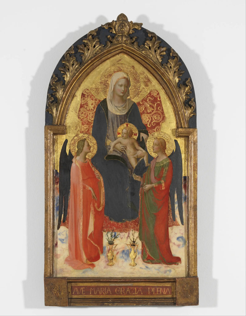 Vierge à l'enfant avec deux anges - Fra Angelico