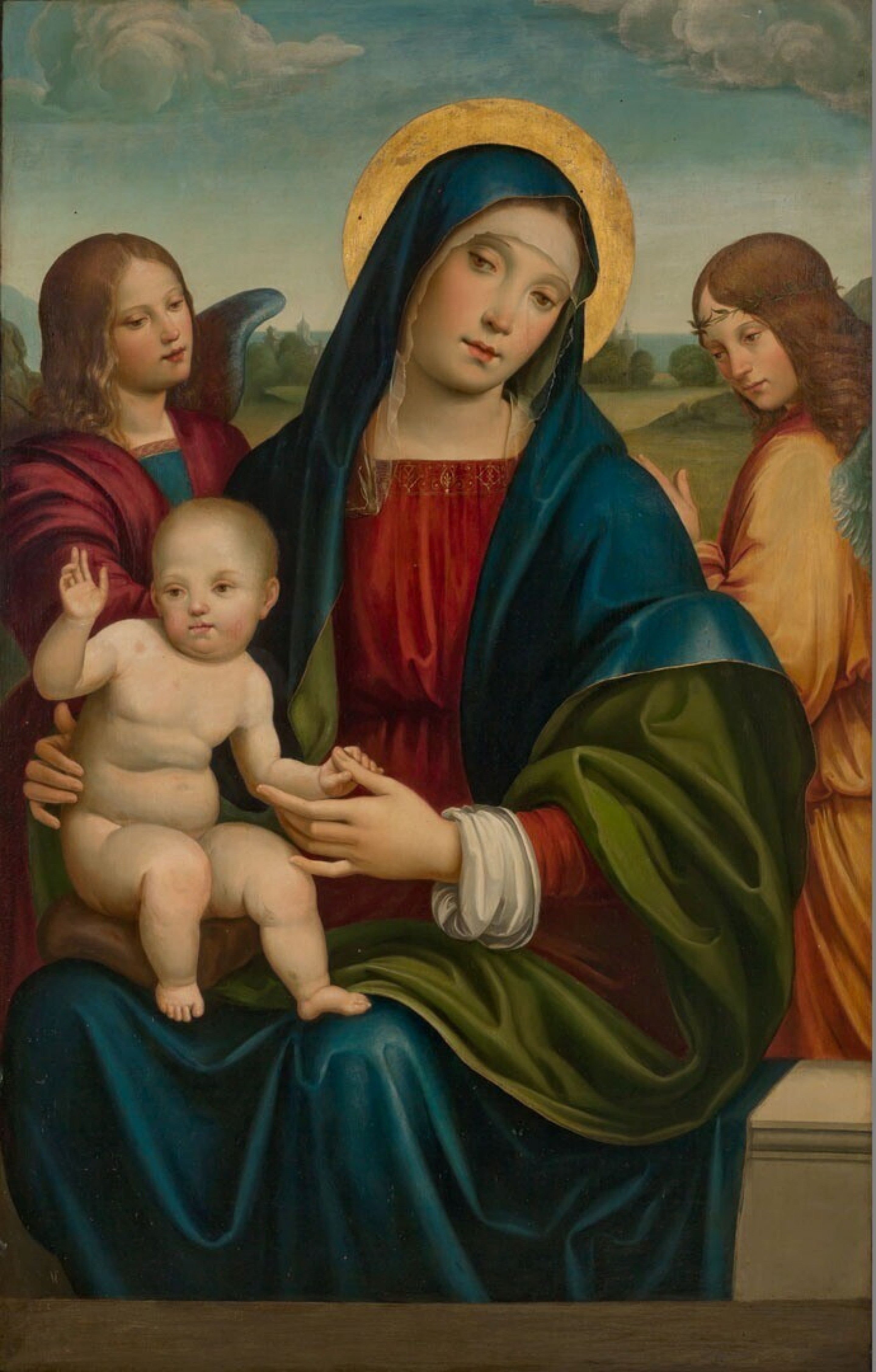 Vierge à l'Enfant avec deux anges - Francesco Francia