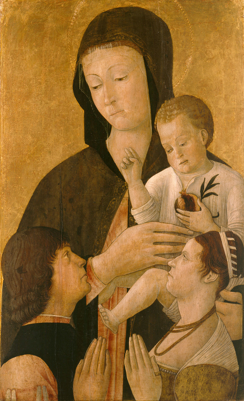 Vierge à l'enfant avec deux donateurs - Gentile Bellini
