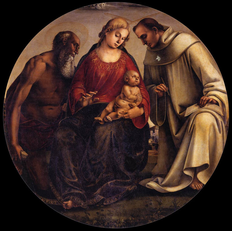 Vierge à l'Enfant avec saint Jérôme et saint Bernard de Clairvaux - Luca Signorelli