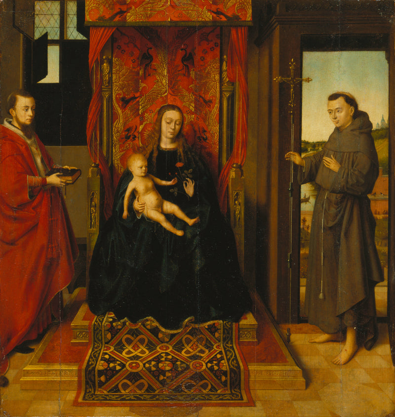 Vierge à l'Enfant, avec saint Jérôme et saint François - Petrus Christus