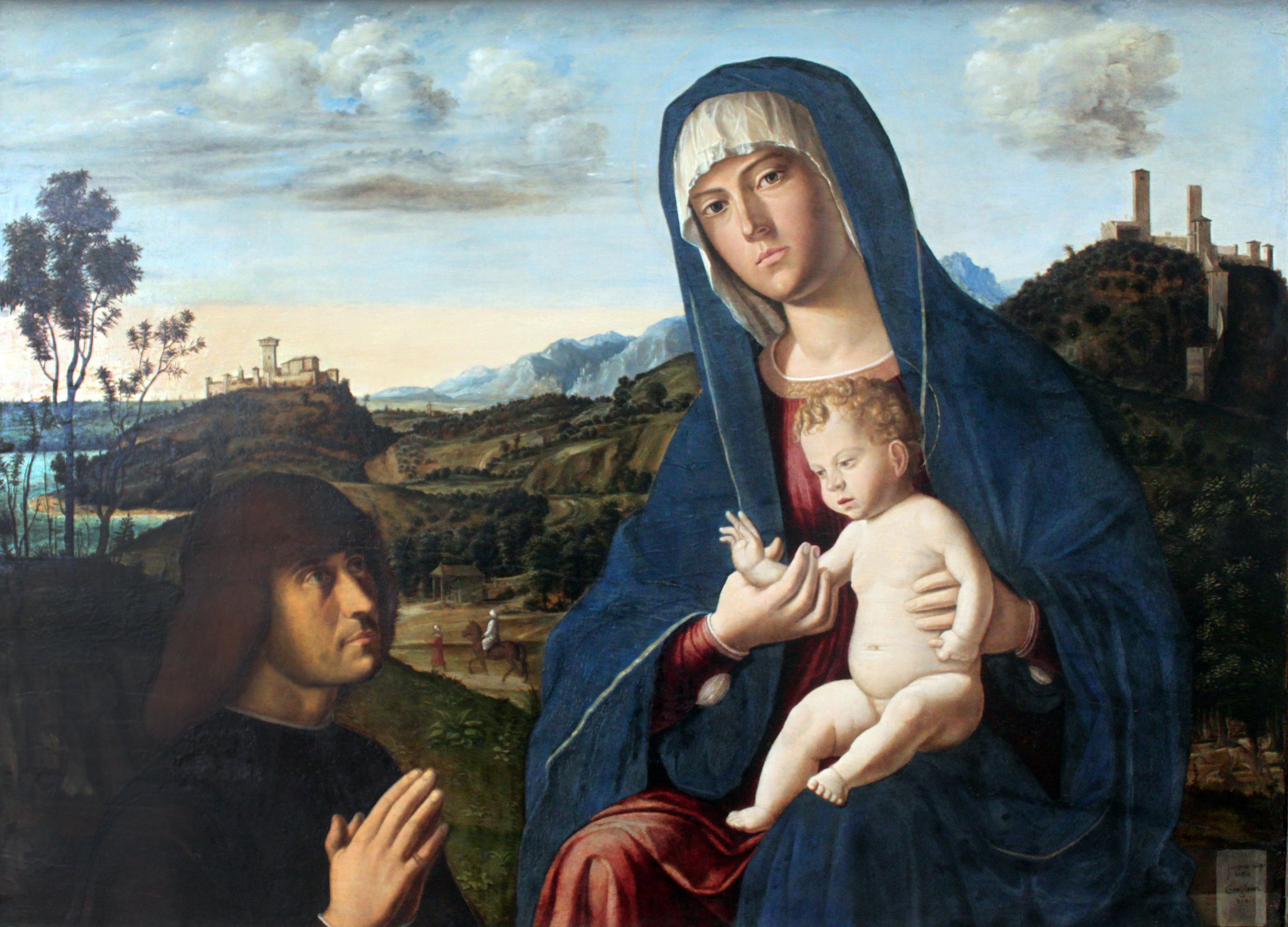 Vierge à l’Enfant avec un donateur - Cima da Conegliano - Alpha Reproduction