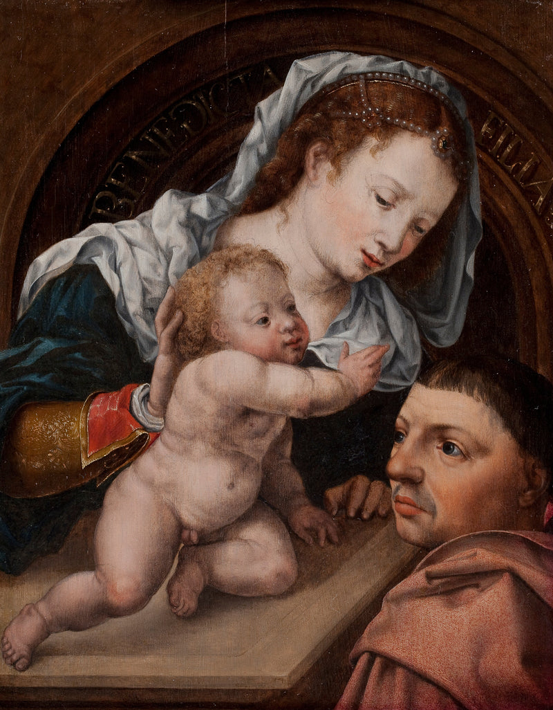 Vierge à l'Enfant avec un patron - Jan Gossaert
