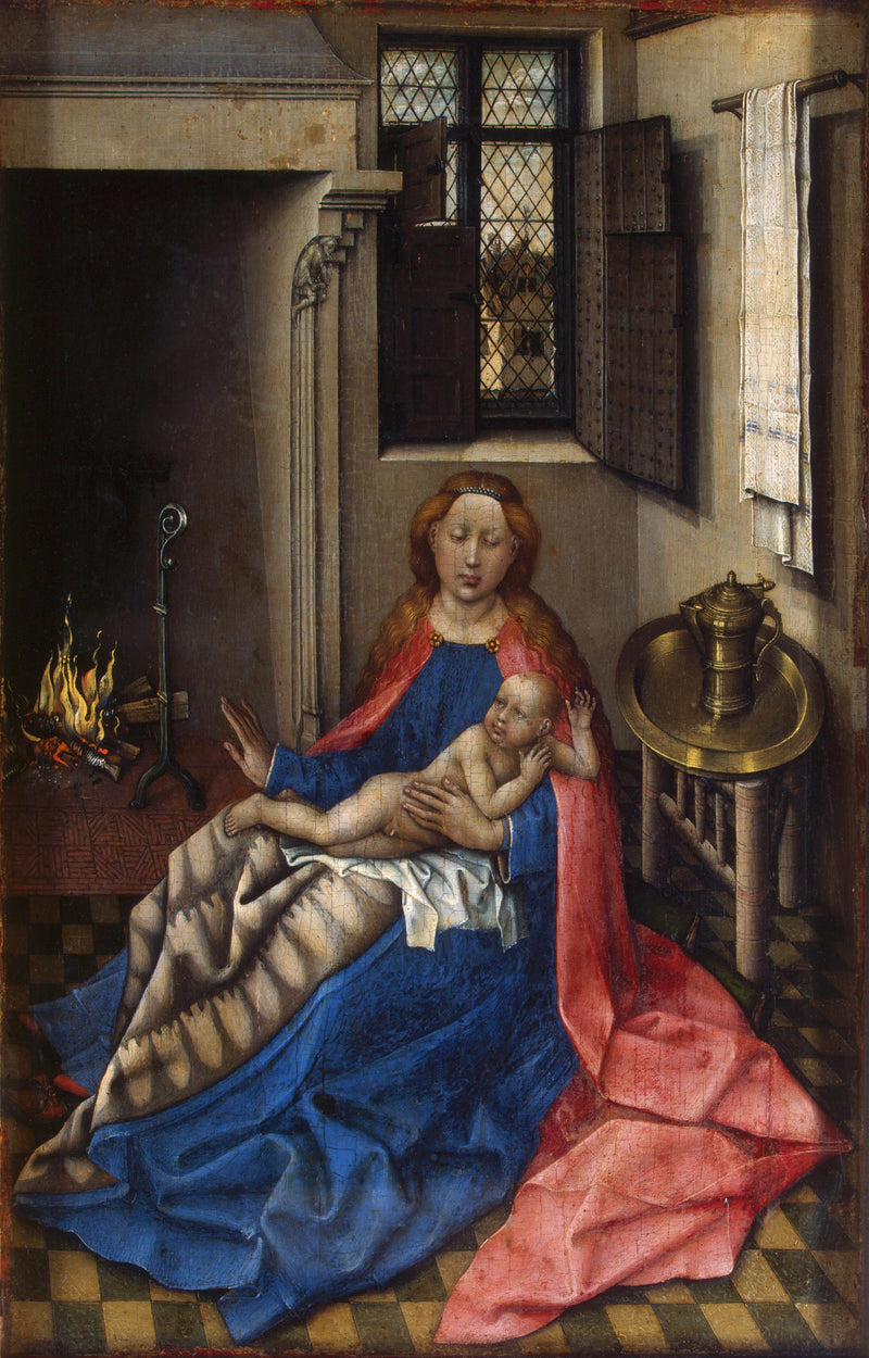 Vierge à l'Enfant devant la cheminée - Robert Campin