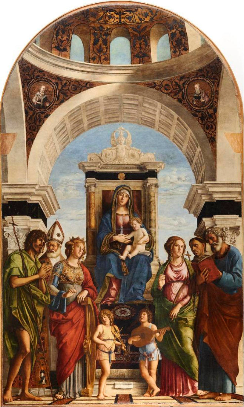 Vierge à l'Enfant entourée de saints et d'anges - Cima da Conegliano