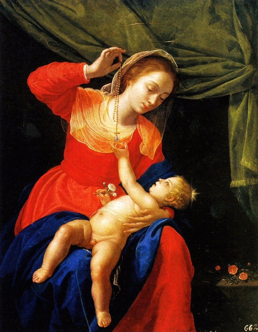 Vierge à l'Enfant et au rosaire - Artemisia Gentileschi