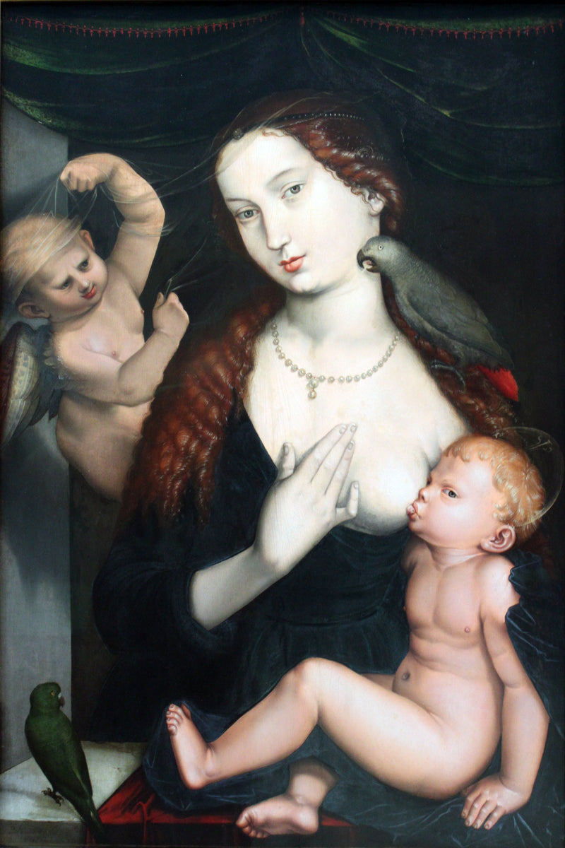 Vierge à l'Enfant et perroquets - Hans Baldung Grien