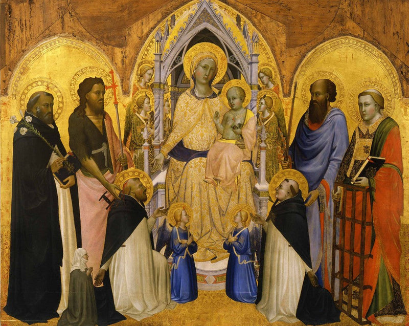 Vierge à l'Enfant trônant avec des saints - Agnolo Gaddi