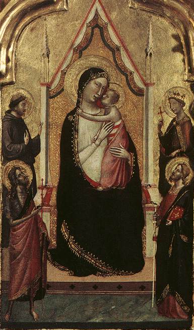 Vierge et Enfant trônant avec des saints - Bernardo Daddi