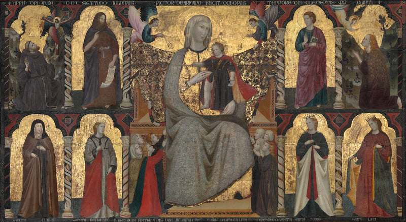 Vierge et Enfant trônant avec des saints - Giuliano da Rimini