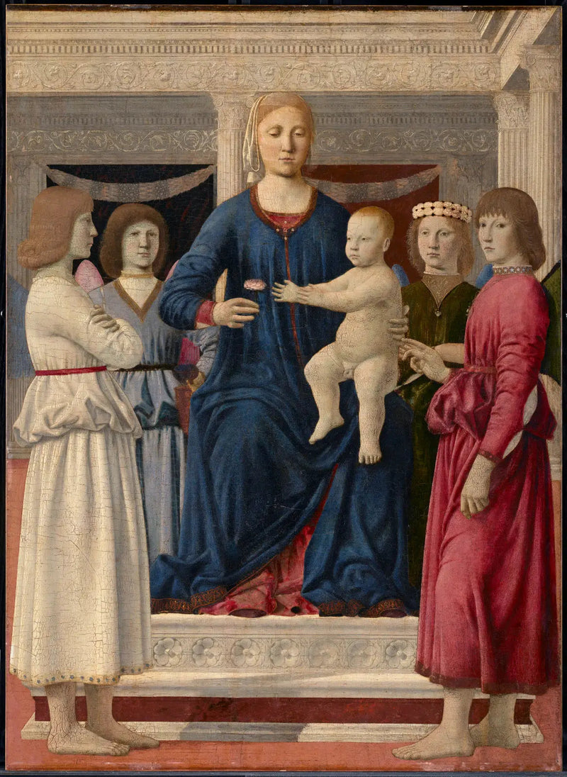 Vierge et l'Enfant avec quatre anges - Piero della Francesca