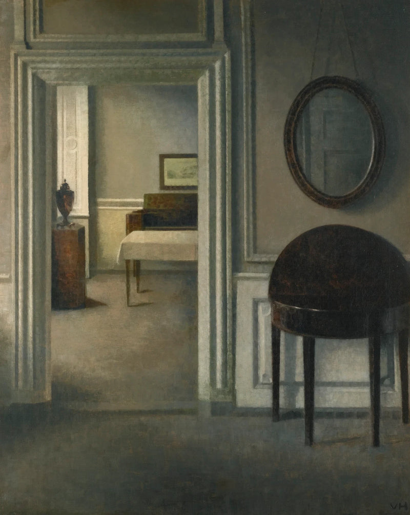 Intérieur au miroir - Vilhelm Hammershøi