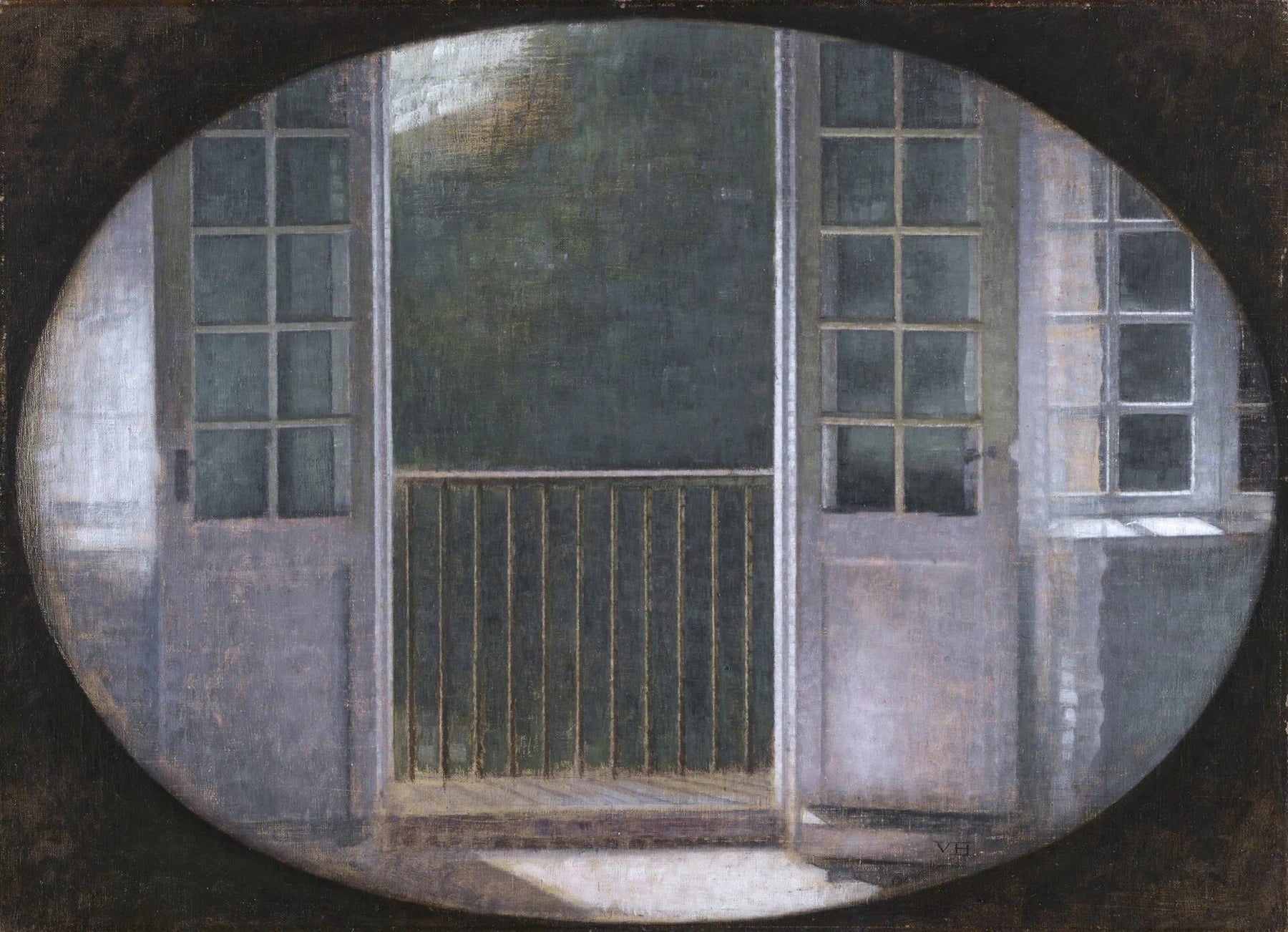 Le Balcon, Spurveskjul, peinture de Vilhelm Hammershøi