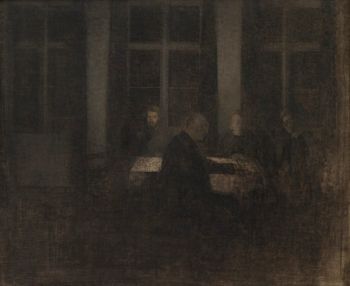 Soir dans le salon - Vilhelm Hammershøi