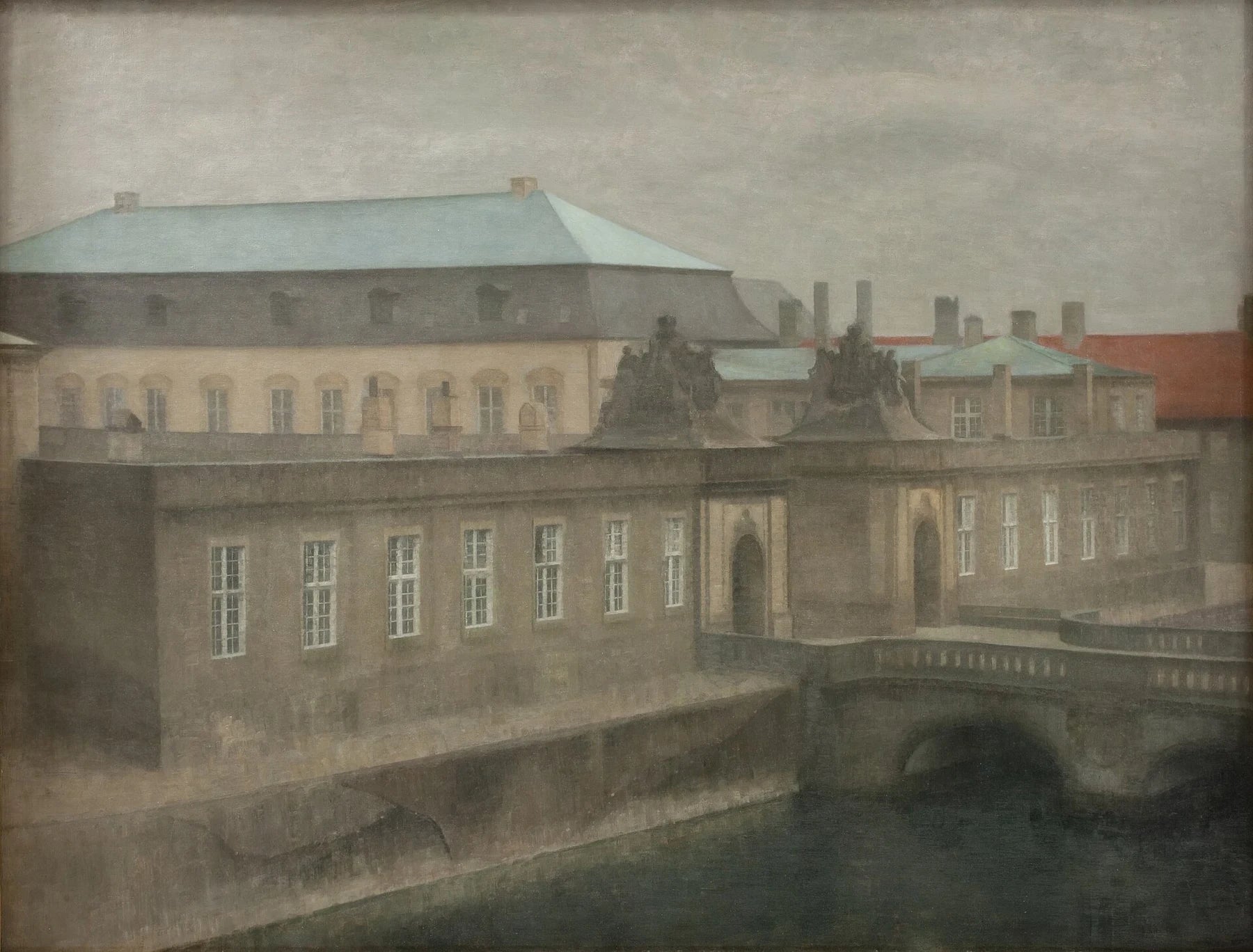 L’Ancien Christiansborg, fin d’automne, peinture de Vilhelm Hammershøi
