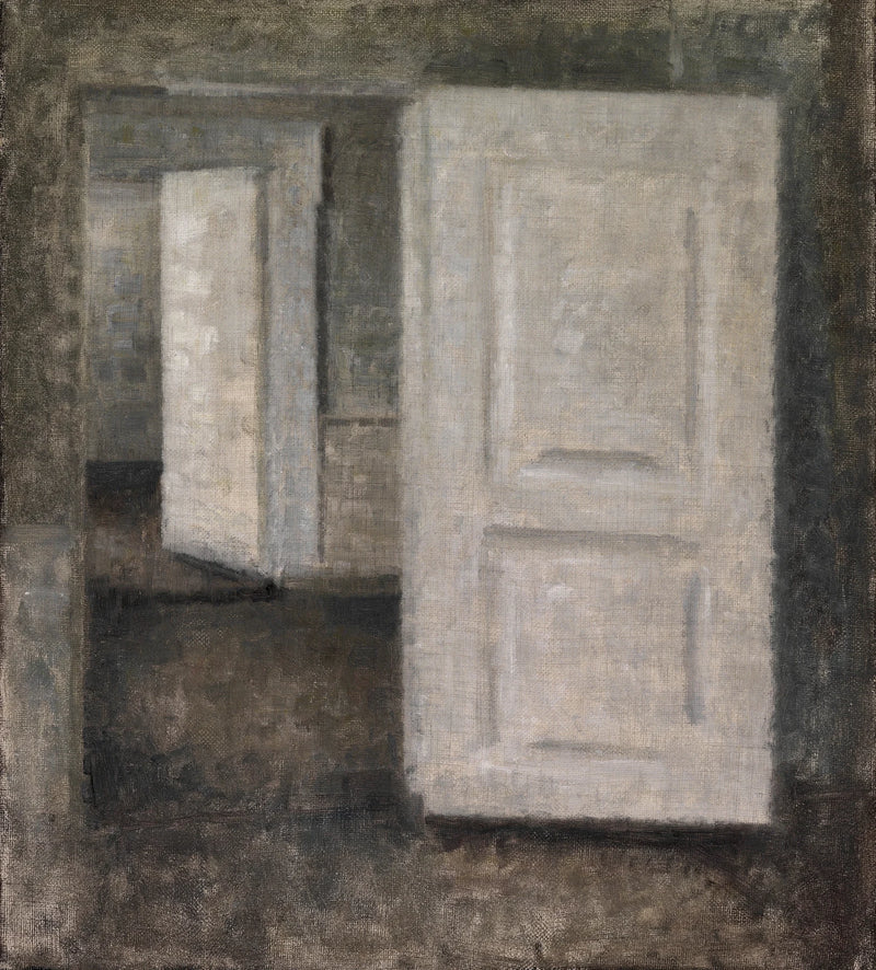 Portes blanches. Intérieur de Strandgade 25 - Vilhelm Hammershøi