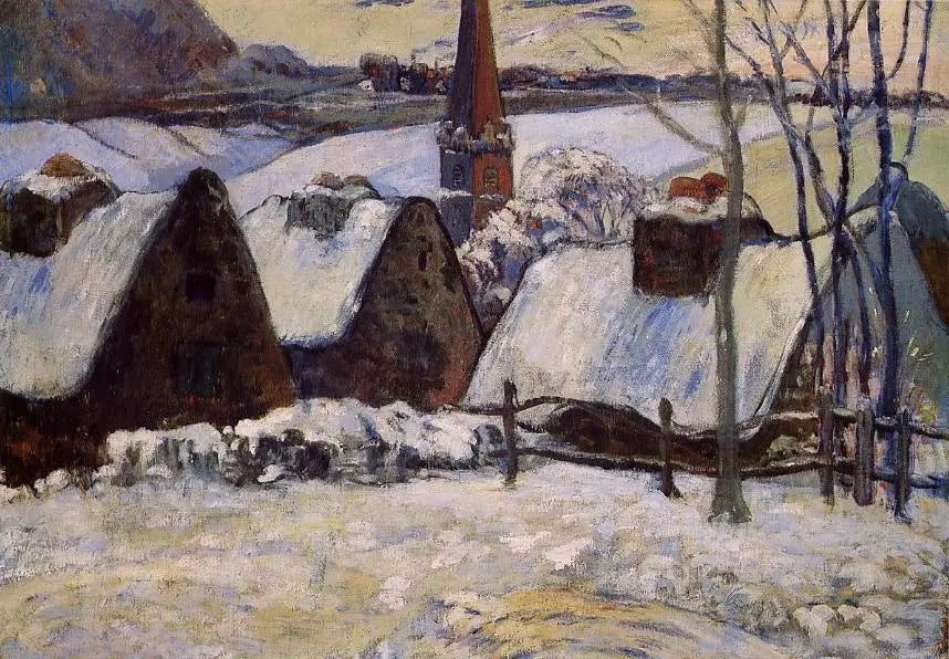 Village breton sous la neige - Paul Gauguin