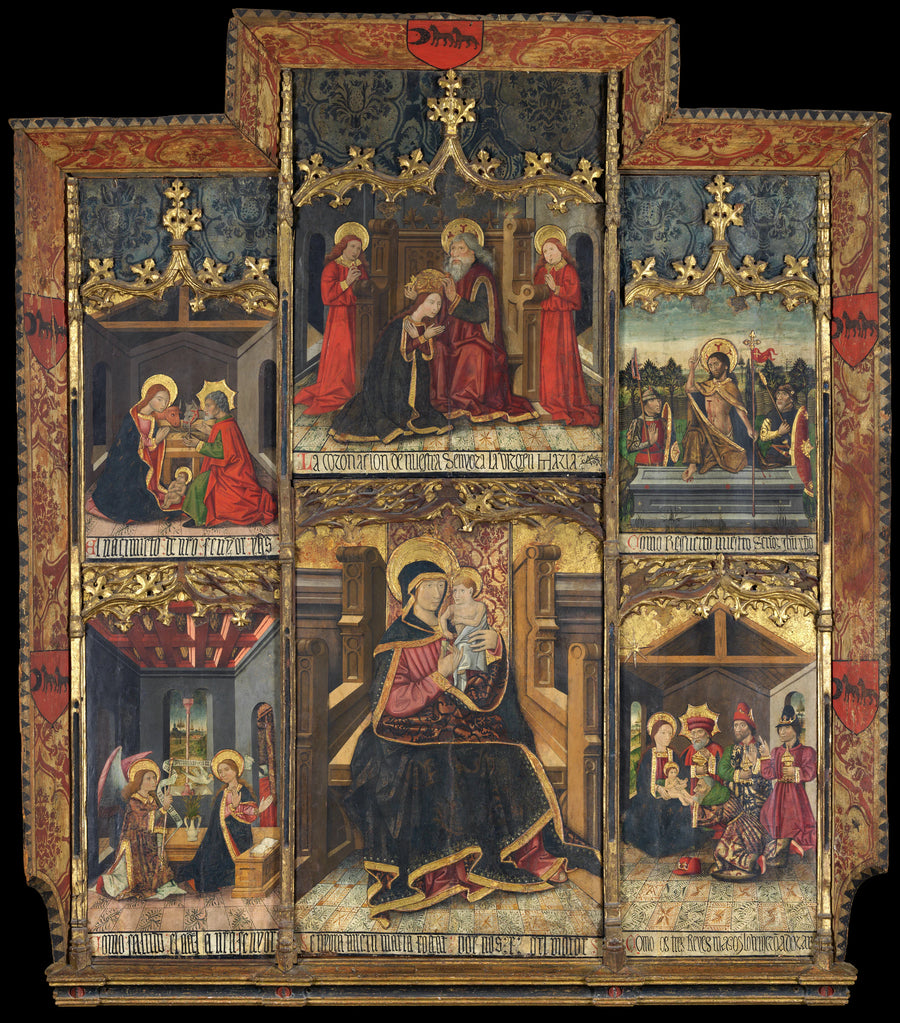 Virgin and Child Enthroned with Scenes from the Life of the Virgin - Morata Master
