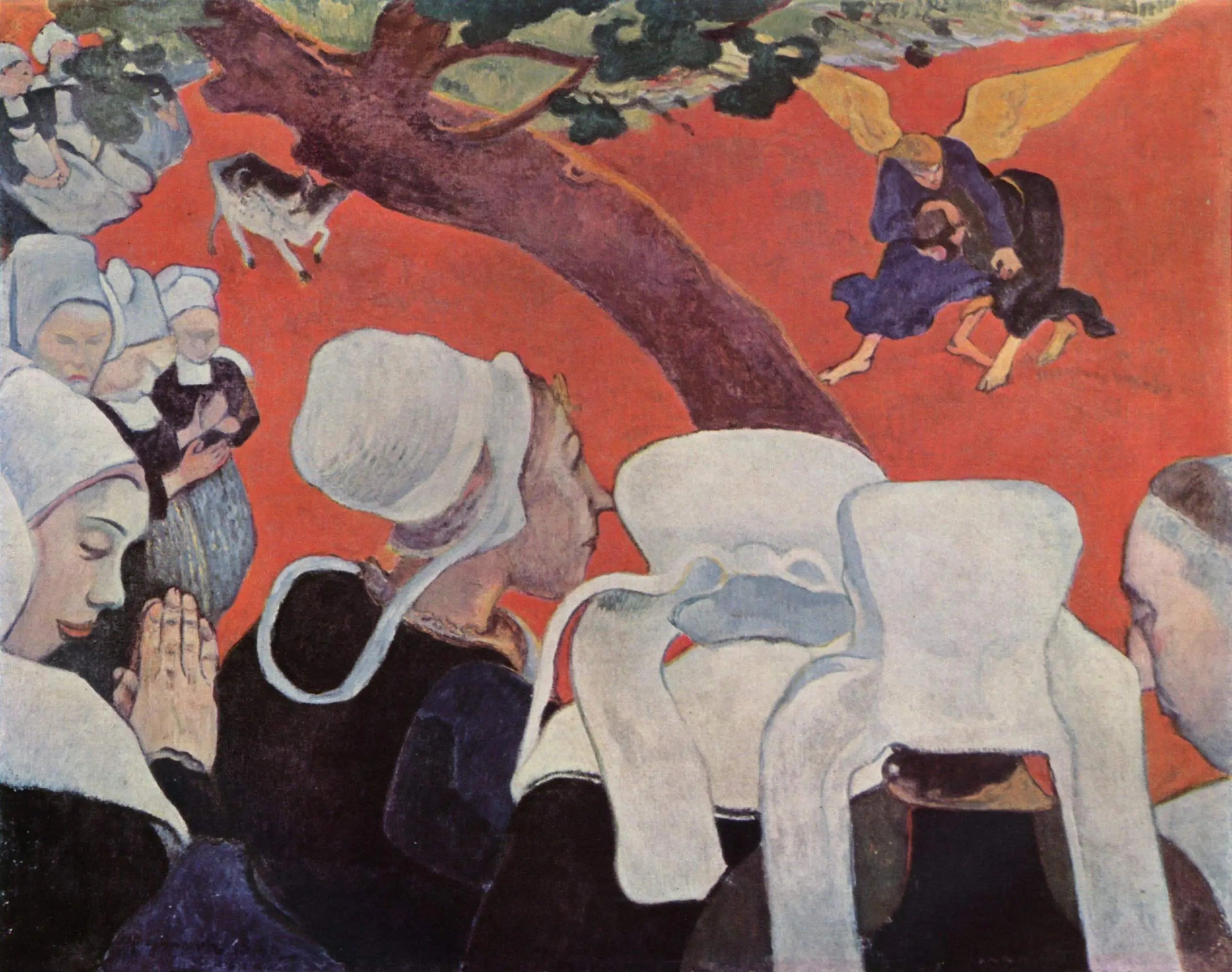 Reproduction du tableau « Vision après le sermon - Paul Gauguin » par Alpha Reproduction en peinture à l’huile