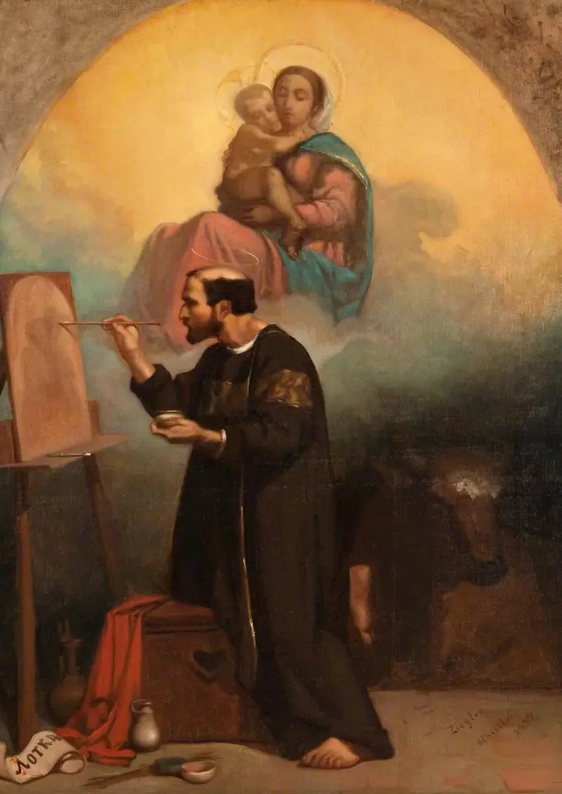 Vision de Saint Luc (copie de Jules-Claude Ziegler) - James Abbott McNeill Whistler