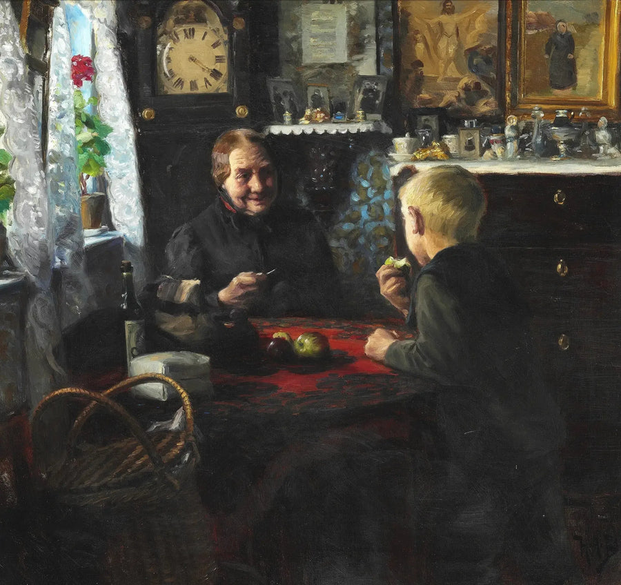 Visite à grand-mère - H. A. Brendekilde