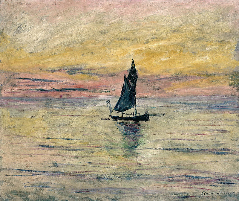 Le Voilier, effet du soir W1027 – Claude Monet