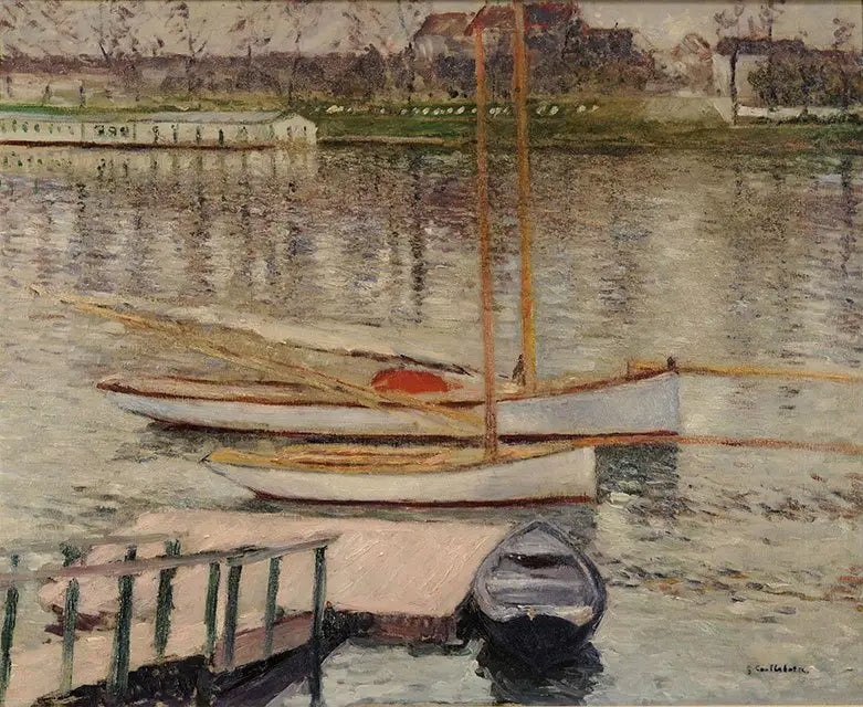 Voiliers au mouillage sur la Seine, à Argenteuil - Gustave Caillebotte