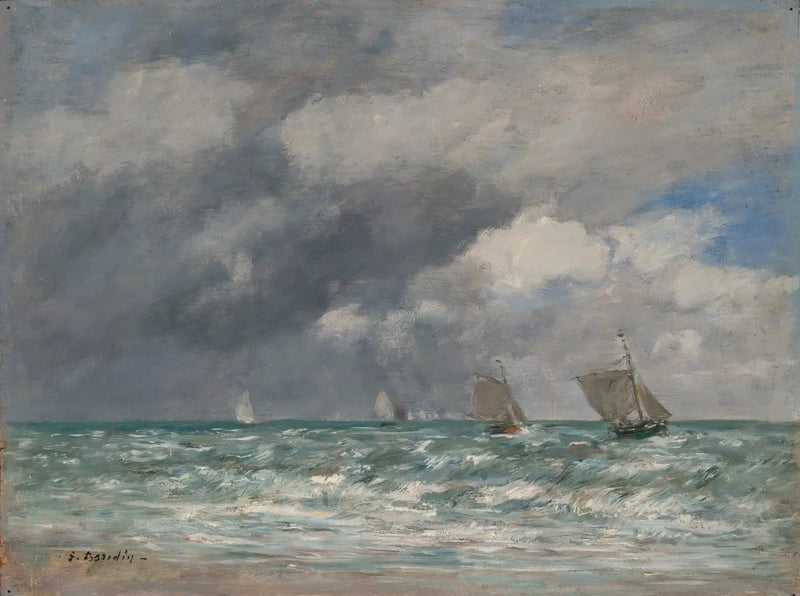 Voiliers devant Trouville - Eugène Boudin