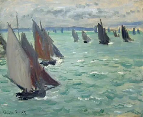 Voiliers en mer - Claude Monet